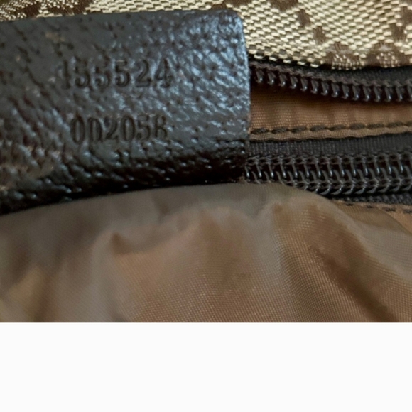 Gucci GG Jacquard Leather Shelly Shoulder Bag Green Burgundy Classic Stripe Tote - Picture 9 of 13